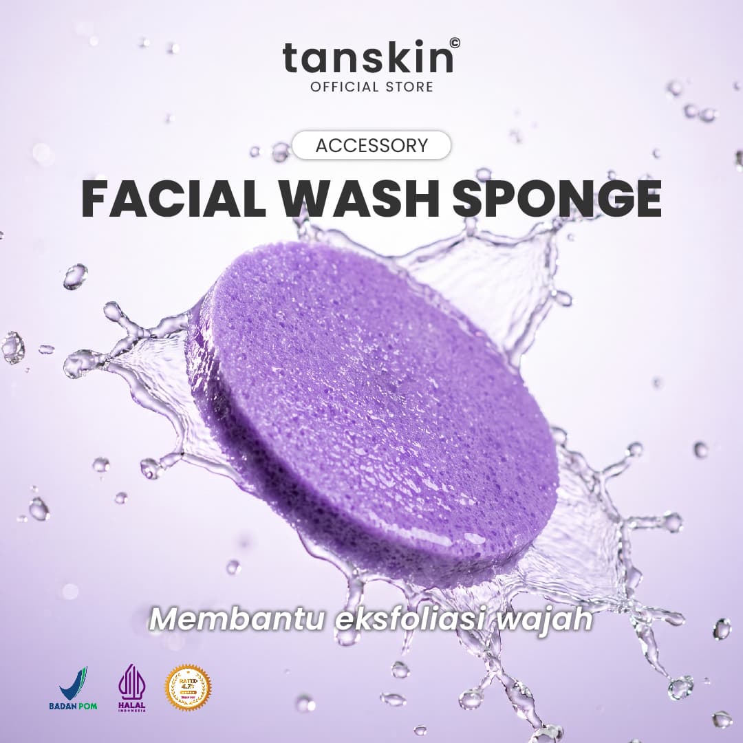 Tanskin Facial Sponge Spons Cuci Muka Cushion Foundation Bedak Puff Sponge Lembut