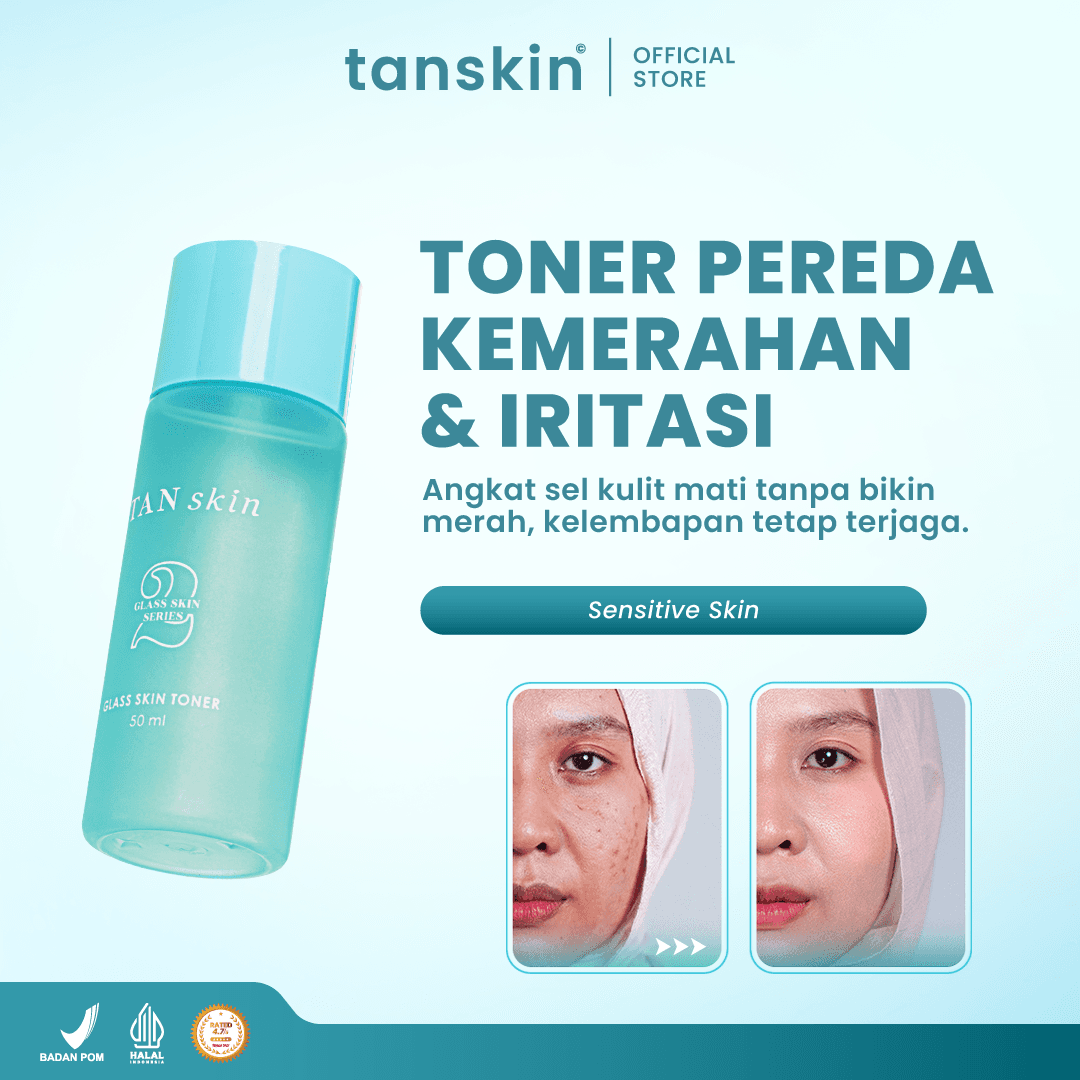 Tanskin Glass Skin Toner 50ml Memperkuat Skin Barrier / Kulit Sensitif Berjerawat Acne Toner Wajah