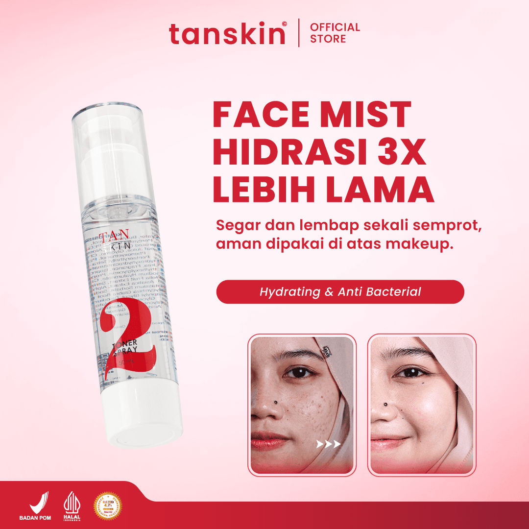 Tanskin Whitening Series Toner Spray 50ml Mencerahkan / Menghilangkan Noda Hitam Toner Wajah