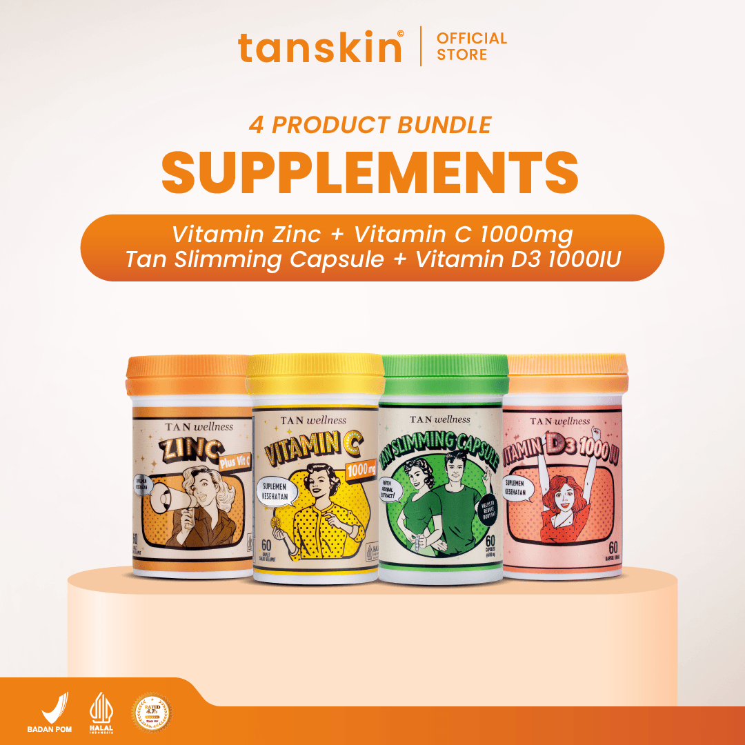 Tanskin Paket Vitamin / Suplemen Kulit | Kesehatan Tubuh dan Pelangsing BPOM