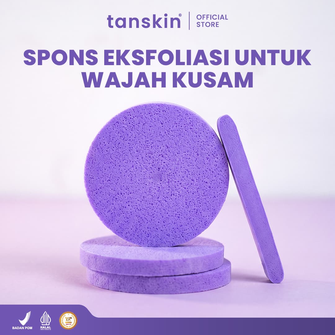 Tanskin Facial Sponge Spons Cuci Muka Cushion Foundation Bedak Puff Sponge Lembut
