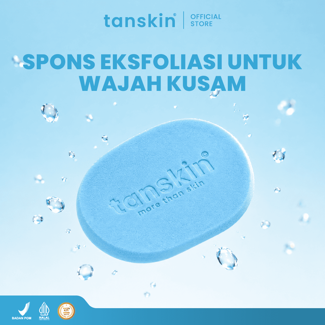Tanskin Facial Sponge Spons Cuci Muka Cushion Foundation Bedak Puff Sponge Lembut